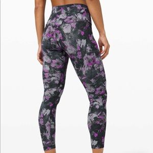 Lululemon Align Pant II 25" Floral Shift Multi Purple Pink NULU Sz 4